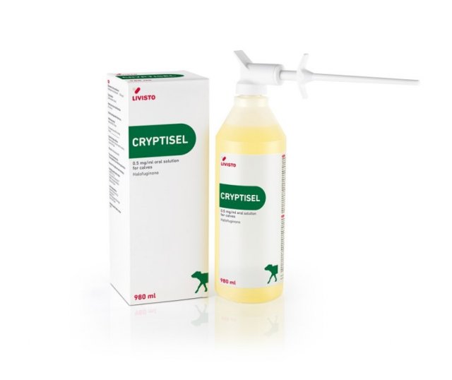 Cryptisel 0,5 mg/ml belsőleges oldat borjak számára A.U.V-980 ml