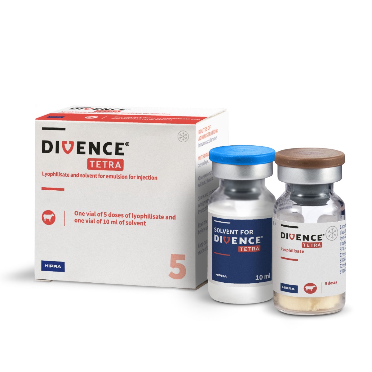 DIVENCE TETRA liofilizátum és oldószer emulziós injekcióhoz-5 ADAGOS