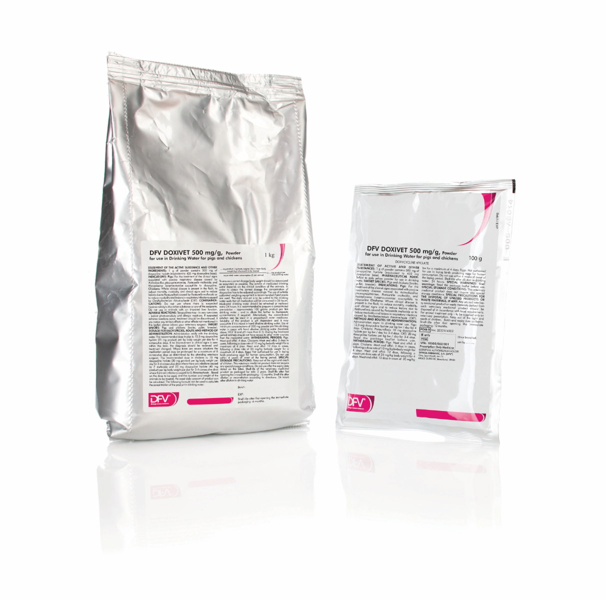 DFV Doxivet 500 mg/g por ivóvízbe keveréshez sertés és házityúk számára A.U.V. 1kg