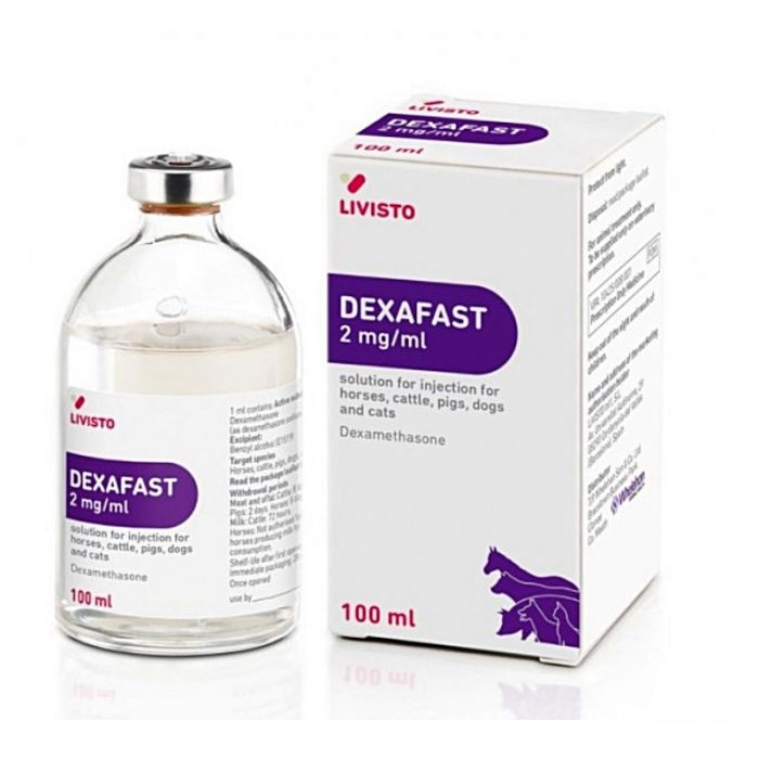 Dexafast 2 mg/ml oldatos injekció lovaknak, szarvasmarháknak, sertéseknek, kutyáknak és macskáknak 