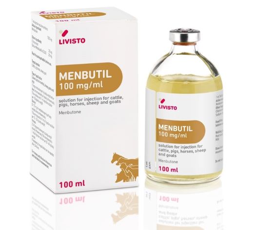 MENBUTIL 100 mg/ml oldatos injekció szarvasmarhák, sertések, lovak, juhok és kecskék számára A.U.V.-100 ML