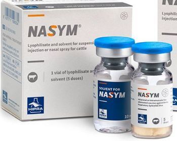 NASYM liofilizátum és oldószer szuszpenziós injekcióhoz vagy orrsprayhez szarvasmarháknak-5 adag