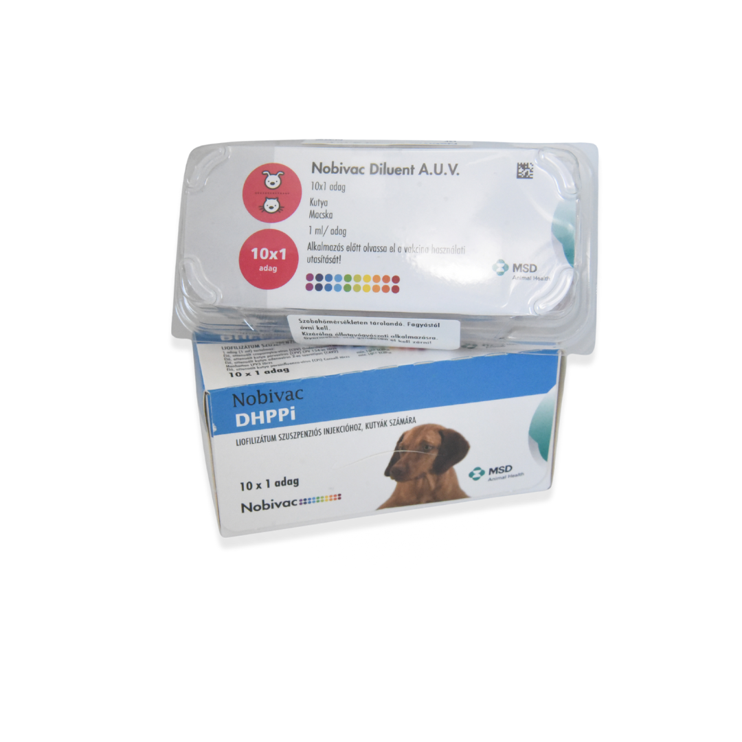 Nobivac DHPPi vakcina A.U.V. + Diluent 10x1 adag