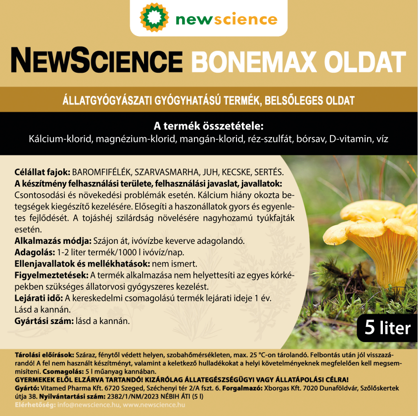 NEW SCIENCE BONEMAX -állatgyógyászati gyógyhatású termék, belőleges oldat - Gallery Image 2
