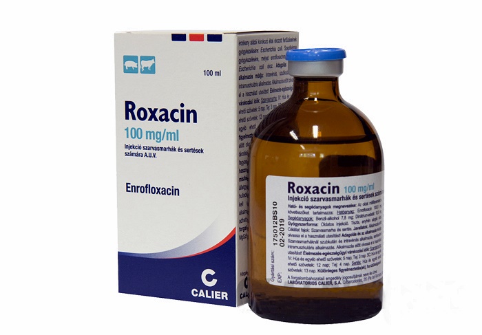 ROXACIN 100 mg/ml oldatos injekció szarvasmarhák és sertések részére