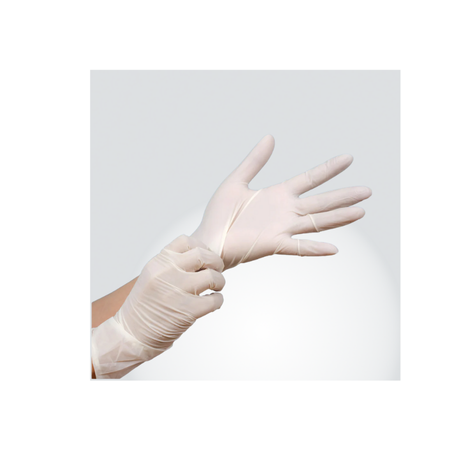 Santex púderezett latex vizsgálókesztyű -M